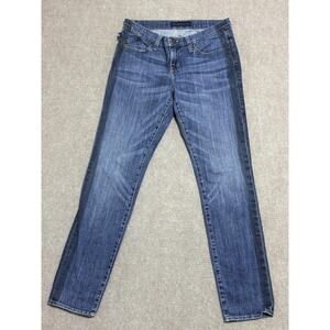 Rock & Republic Jeans Womens 8 Blue Straight Leg Medium‎ Wash Logo Denim Pants